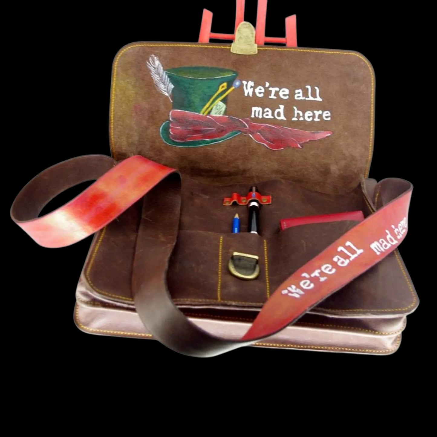 Handmade brown leather bag - AG Design, Arad, Romania