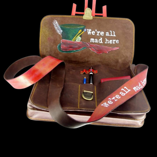 Handmade brown leather bag - AG Design, Arad, Romania