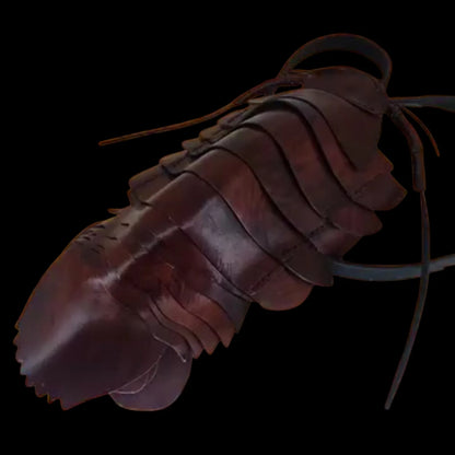 Handmade brown leather clutch with a sculptural, layered organic armour-like form - AG Design, Arad, Romania