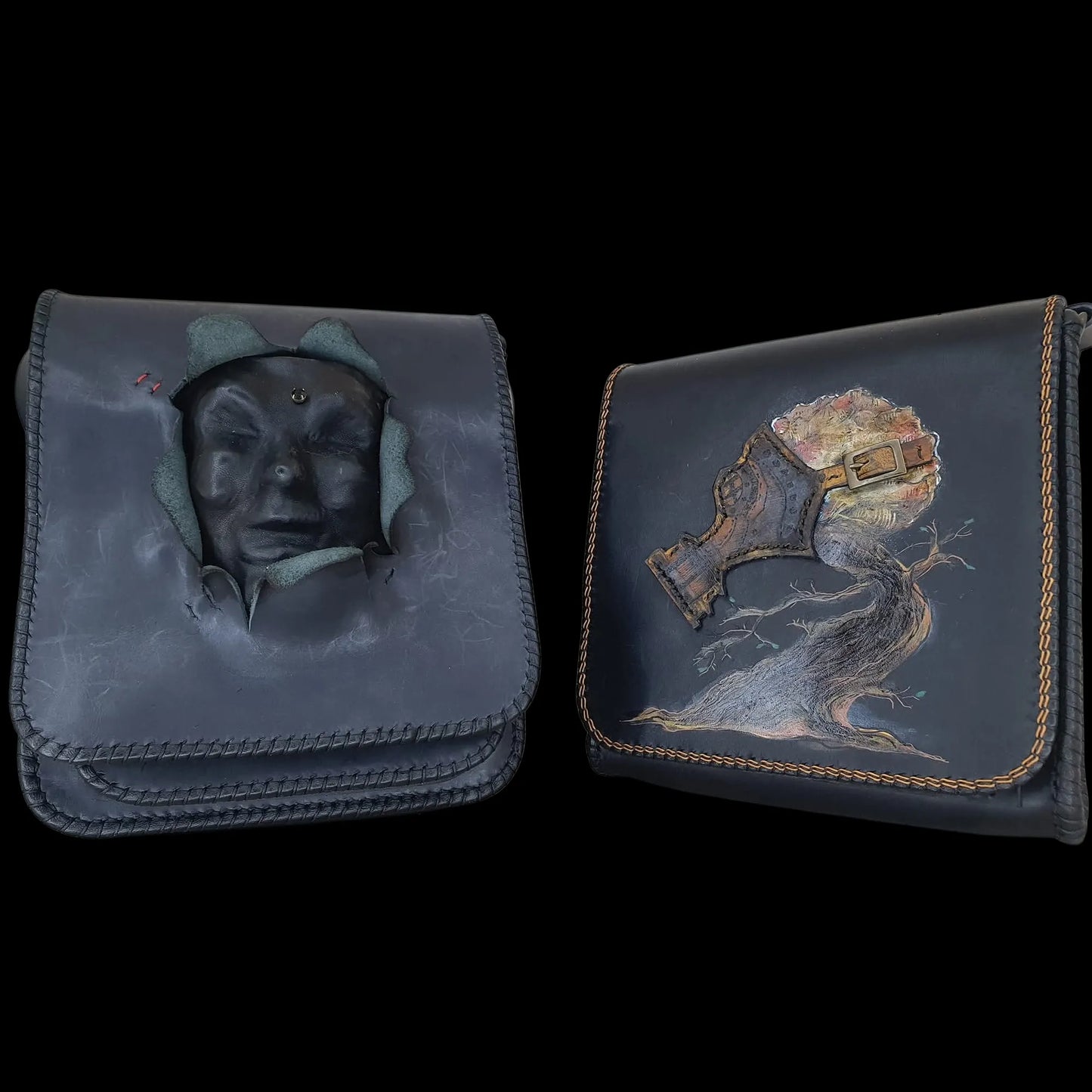 Handmade two small leather bag models - AG Design, Arad, Romania