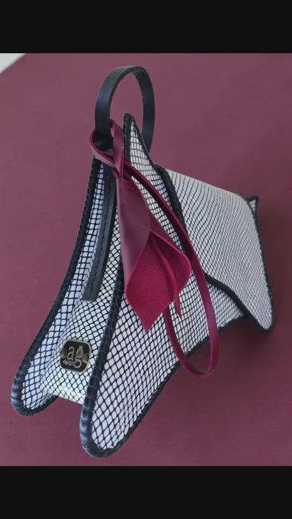 The Light in Everyone - Handmade Leather Shoulder Bag, Hanging Leather Flower