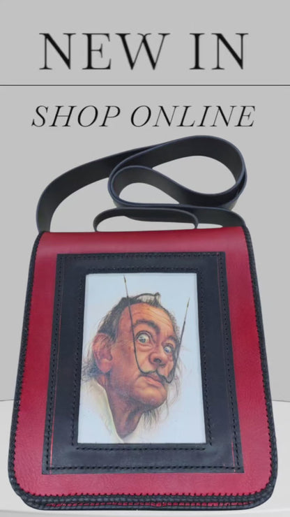 Imperfection - Handmade Leather Shoulder Bag, Photo Transfer on Leather