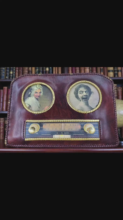 The Filter of Reality - Handmade Leather Shoulder Bag, Gold Piping