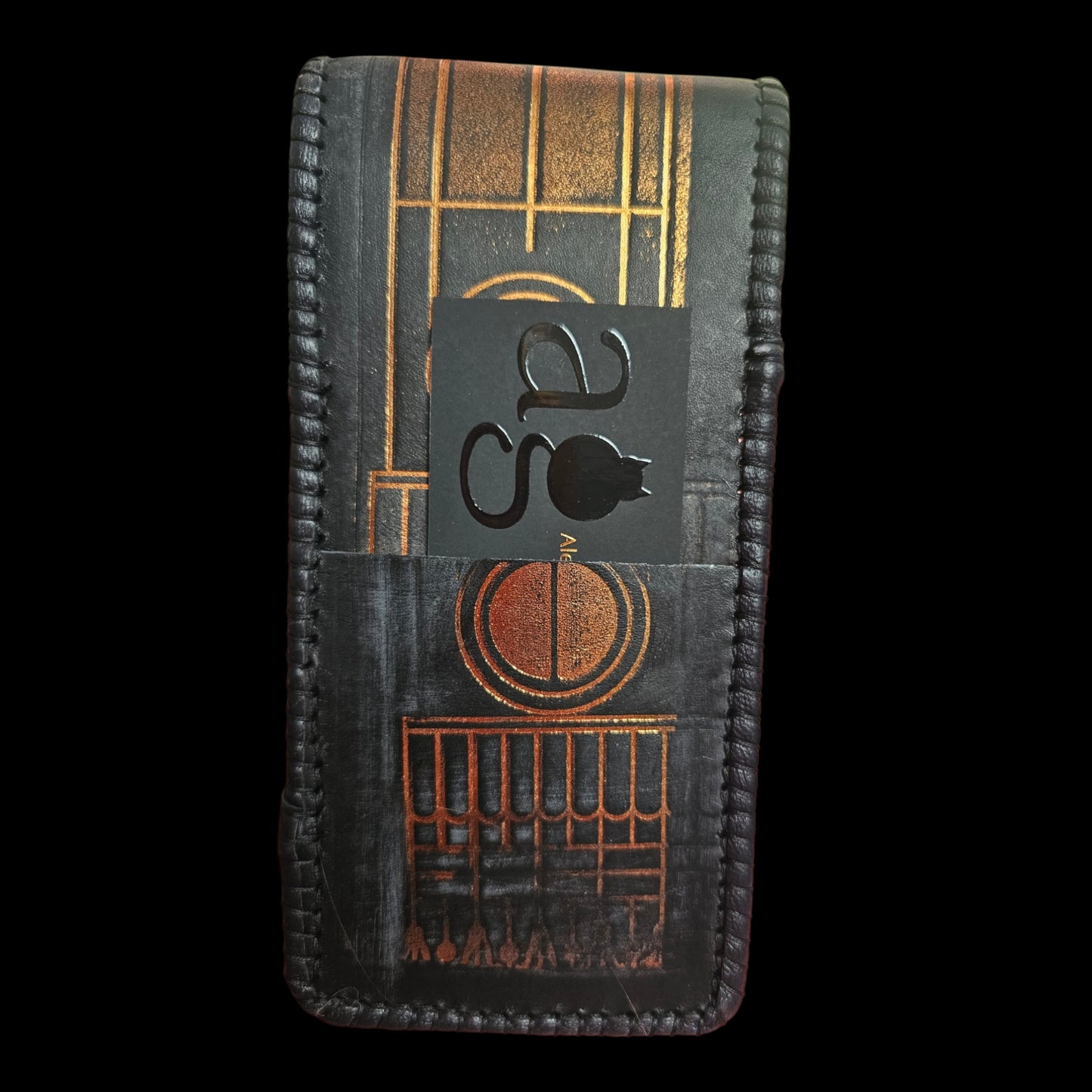 Poarta — Handcrafted Cigar Case, Brâncuși Gate Motif