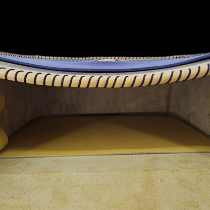 Interior of a handmade mustard yellow leather crossbody bag, lined in lamb leather - AG Design, Arad, Romania